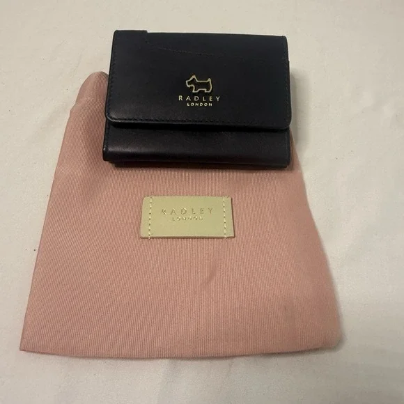 RADLEY London Heritage Dog leather bi-foldwomen's wallet + Dust bag BLACK - Picture 1 of 7